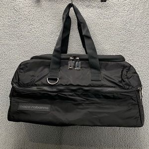 Paco Rabanne Duffle Bag Women’s Black Travel Weekender Tote Logo Shoulder Strap‎